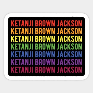 LGBT Pride Flag Support Ketanji Brown Jackson Sticker